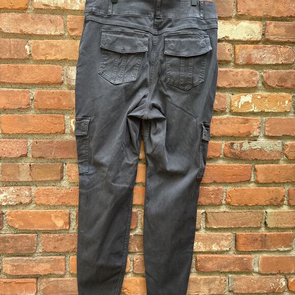 Spanx Pants Stretch Twill Cargo Jogger Pull On Size 1X Ankle Gray Slimming - Picture 10 of 10